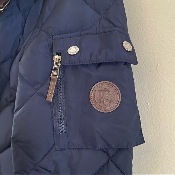 ๐ค๐ฟ3X HOST PICK๐ฟ๐ค Ralph Lauren Quilted Navy Sherpa Jacket- long NWOT - Picture 6 of 10